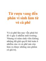 Từ rượu vang đến phân vi sinh làm từ vỏ cà phê pdf