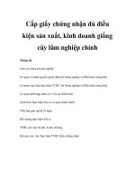 Cấp giấy chứng nhận đủ điều kiện sản xuất, kinh doanh giống cây lâm nghiệp chính pot