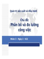 Thuyết trình: Phân bố và đo lường công việc