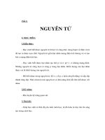 Giáo án Hoá học lớp 8 - NGUYÊN TỬ docx