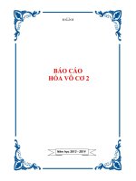Báo cáo Hóa vô cơ 2 năm 2014