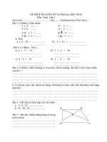 ĐỀ KIỂM TRA GIỮA KÌ 2- LOP 2