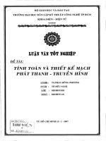 Tính toán và thiết kế mạch phát thanh truyền hình