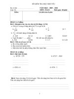 ĐỀ THI HS YẾU LỚP 5