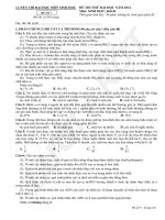 đề thi thử đại học môn sinh hoc 2014 có đáp án