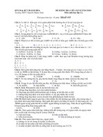 đề kiểm tra giữa kì II môn sinh học 2010