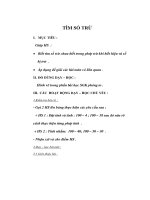 Giáo án Toán lớp 2 - TÌM SỐ TRỪ doc