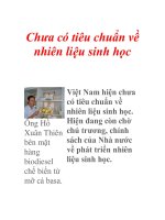 Chưa có tiêu chuẩn về nhiên liệu sinh học doc