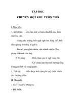 TẬP ĐỌC CHUYỆN MỘT KHU VƯỜN NHỎ potx