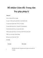 Bổ nhiệm Giám đốc Trung tâm Trợ giúp pháp lý docx