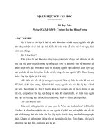 ĐỊA LÝ HỌC VỚI VĂN HỌC