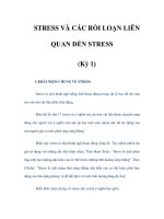 STRESS VÀ CÁC RỐI LOẠN LIÊN QUAN ĐẾN STRESS (Kỳ 1) potx