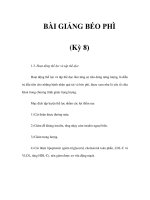 BÀI GIẢNG BÉO PHÌ (Kỳ 8) ppsx