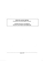 indovina bank limited audited financial statements for the year ended 31 deccember 2006