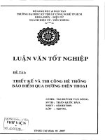 Thiết kế và thi công hệ thống báo điểm qua đường điện thoại