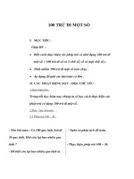 Giáo án Toán lớp 2 - 100 TRỪ ĐI MỘT SỐ docx