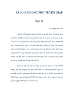 BÀI GIẢNG UNG THƯ TUYẾN GIÁP (Kỳ 1) pdf