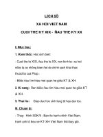 Lịch sử xã hội Việt Nam cuối thế kỉ XIX - Đầu thế kỉ XX ppsx