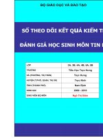 Bìa sổ điểm môn tin học