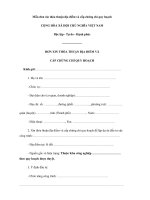 Mẫu đơn xin thỏa thuận địa điểm và cấp chứng chỉ quy hoạch ppt