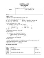 Kiem tra 1 tiet hoa 9 kì