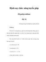 Bệnh suy chức năng tuyến giáp (Hypothyroidism) (Kỳ 4) ppt