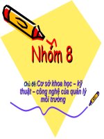 Cơ sở khoa học - kỹ thuật công nghệ quản lý môi trường pps