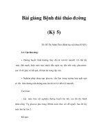 Bài giảng Bệnh đái tháo đường (Kỳ 5) doc