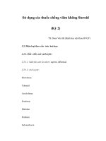 Sử dụng các thuốc chống viêm không Steroid (Kỳ 2) TS. Đoàn Văn Đệ (Bệnh học pps