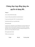 Chứng thực hợp đồng tặng cho quyền sử dụng đất. pot