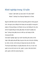 Khởi nghiệp trong 12 tuần - tuần 7 potx