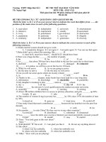 Thi thử  đại học lần 1