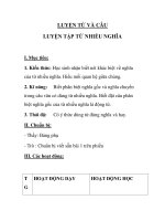 LUYỆN TỪ VÀ CÂU LUYỆN TẬP TỪ NHIỀU NGHĨA pdf