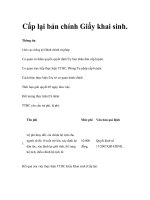 Cấp lại bản chính Giấy khai sinh. potx