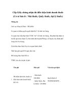 Cấp Giấy chứng nhận đủ điều kiện kinh doanh thuốc (Cơ sở bán lẻ : Nhà thuốc, Quầy thuốc, đại lý thuốc) pdf