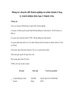 Đăng ký chuyển đổi Danh nghiệp tư nhân thành Công ty trách nhiệm hữu hạn 2 thành viên. docx