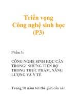 Triển vọng Công nghệ sinh học (P3) pps
