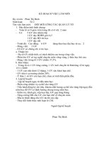 kế hoạch việc làm mới( Bình)