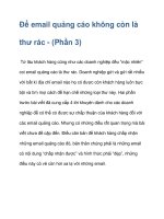 Để email quảng cáo không còn là thư rác - (Phần 3) pptx
