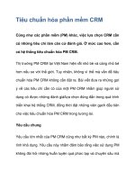 Tiêu chuẩn hóa phần mềm CRM pdf