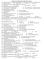 Đề Thi Học kì II Môn Công Nghệ Lớp 10