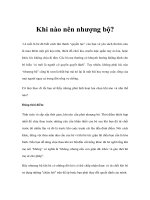 Khi nào nên nhượng bộ? docx