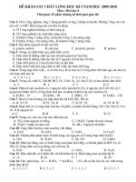 Đề kiểm định hóa hoc 8