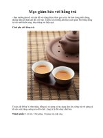 Mẹo giảm béo với hồng trà pps