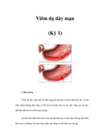 Viêm dạ dày mạn (Kỳ 1) pdf