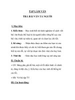 TẬP LÀM VĂN TRẢ BÀI VĂN TẢ NGƯỜI pps