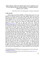 Biến động một số tính chất đất trồng lúa vùng đồng bằng Sông Hồng và đồng bằng Sông Cửu Long