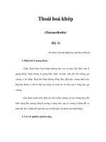 Thoái hoá khớp (Osteoarthritis) (Kỳ 2) pot