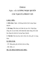 Chính tả Nghe –viết: LƯƠNG NGỌC QUYẾN - CẤU TẠO CỦA PHẦN VẦN I. MỤC TIÊU: pps