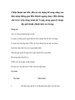 Chấp thuận mở bến, đầu tư xây dựng bổ sung nâng cao khả năng thông qua Bến khách ngang sông ( Bến không chở ô tô ) trên sông, kênh do Trung ương quản lý thuộc địa giới hành chính tỉnh An Giang ppt